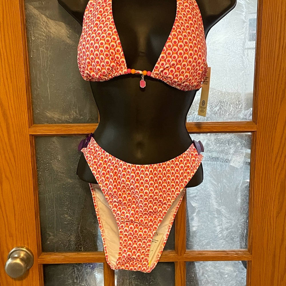 No Boundaries Pink Patterned Two-Piece Bikini